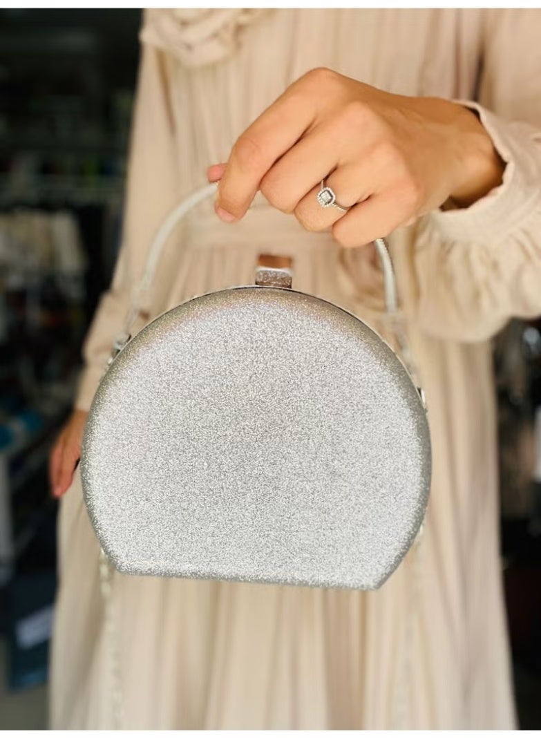 Bag Trend Diamond Crystal Stone Chain Strap Medium Size Evening Bag - Image 1